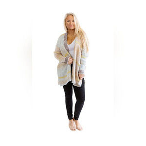 FREE PEOPLE- DAYDREAMER CARDI TOP- ANGEL FOOD COMBO size XS